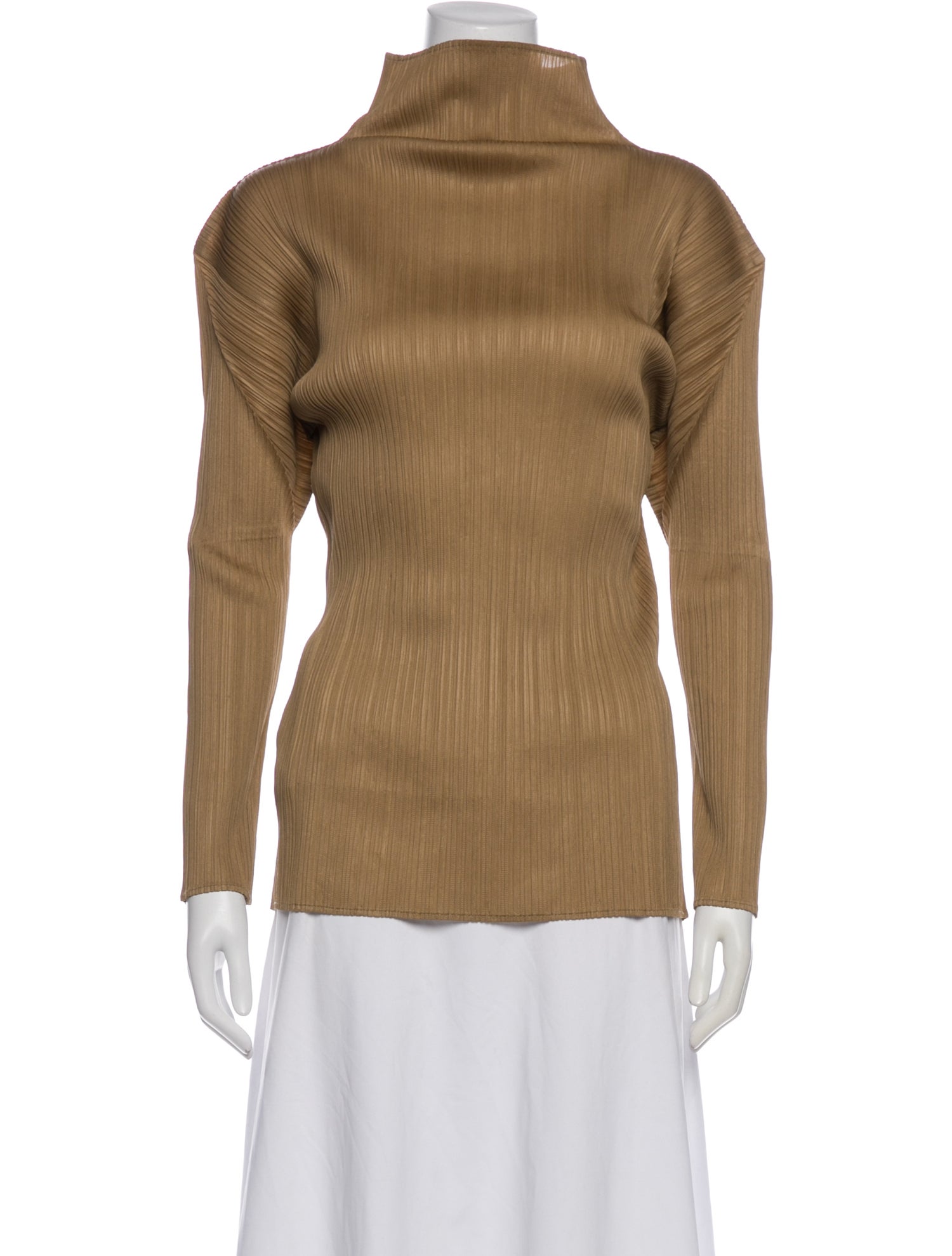 Issey Miyake Turtleneck Long Sleeve Top