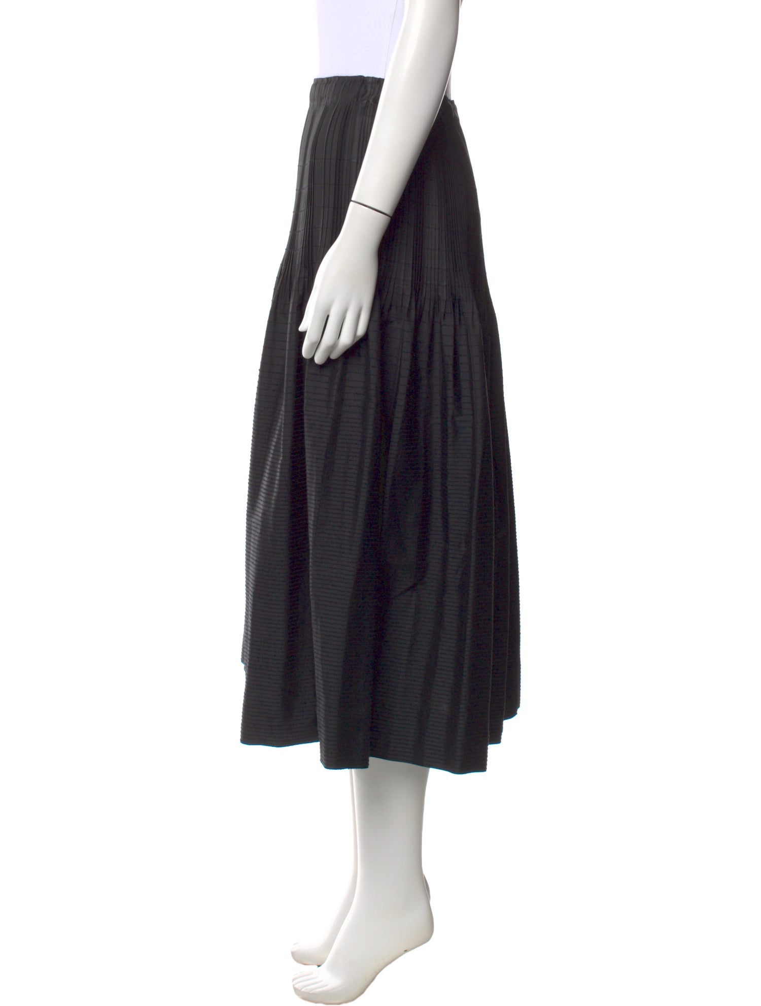 Issey Miyake Pleated Accents Midi Length Skirt