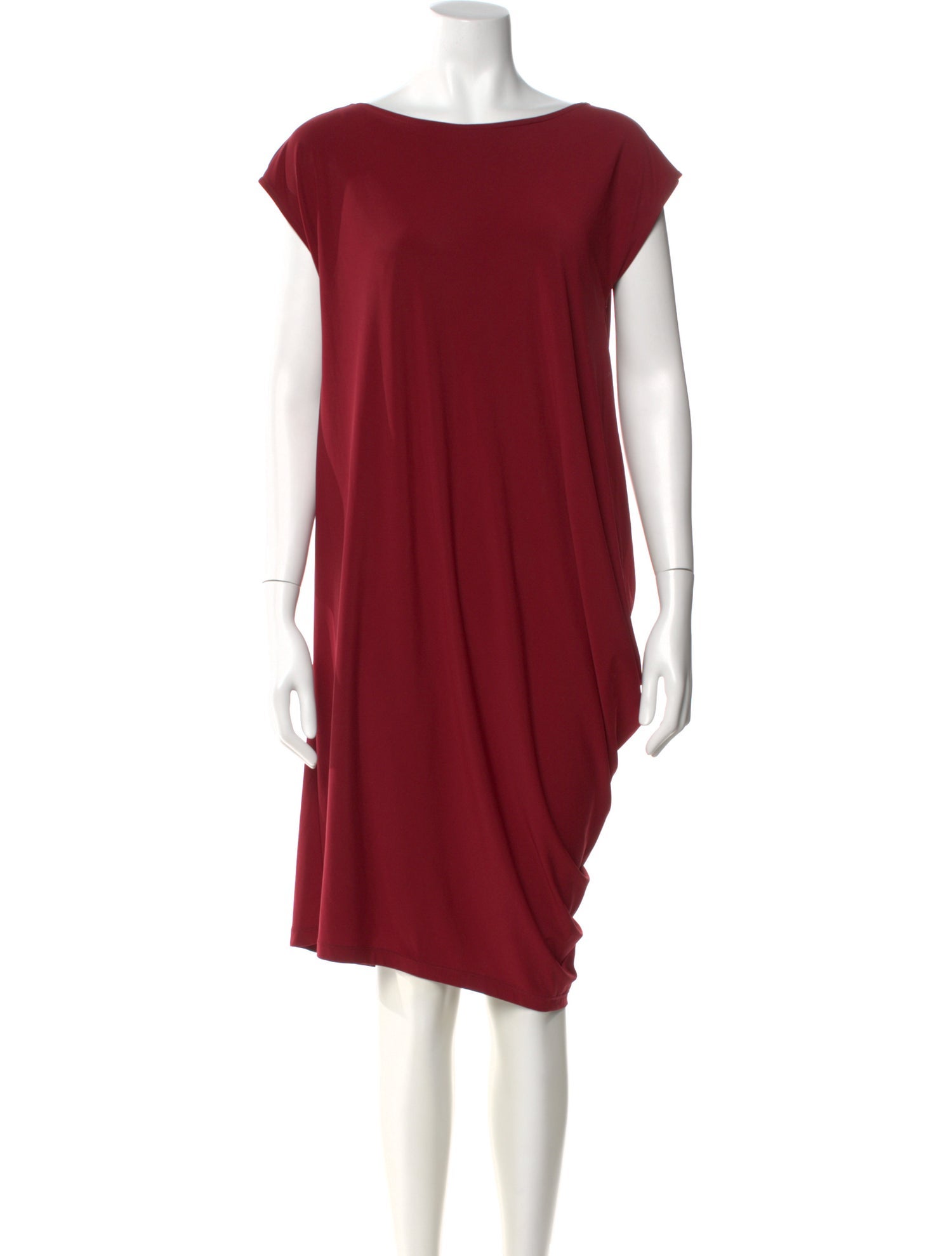 Issey Miyake Bateau Neckline Knee-Length Dress