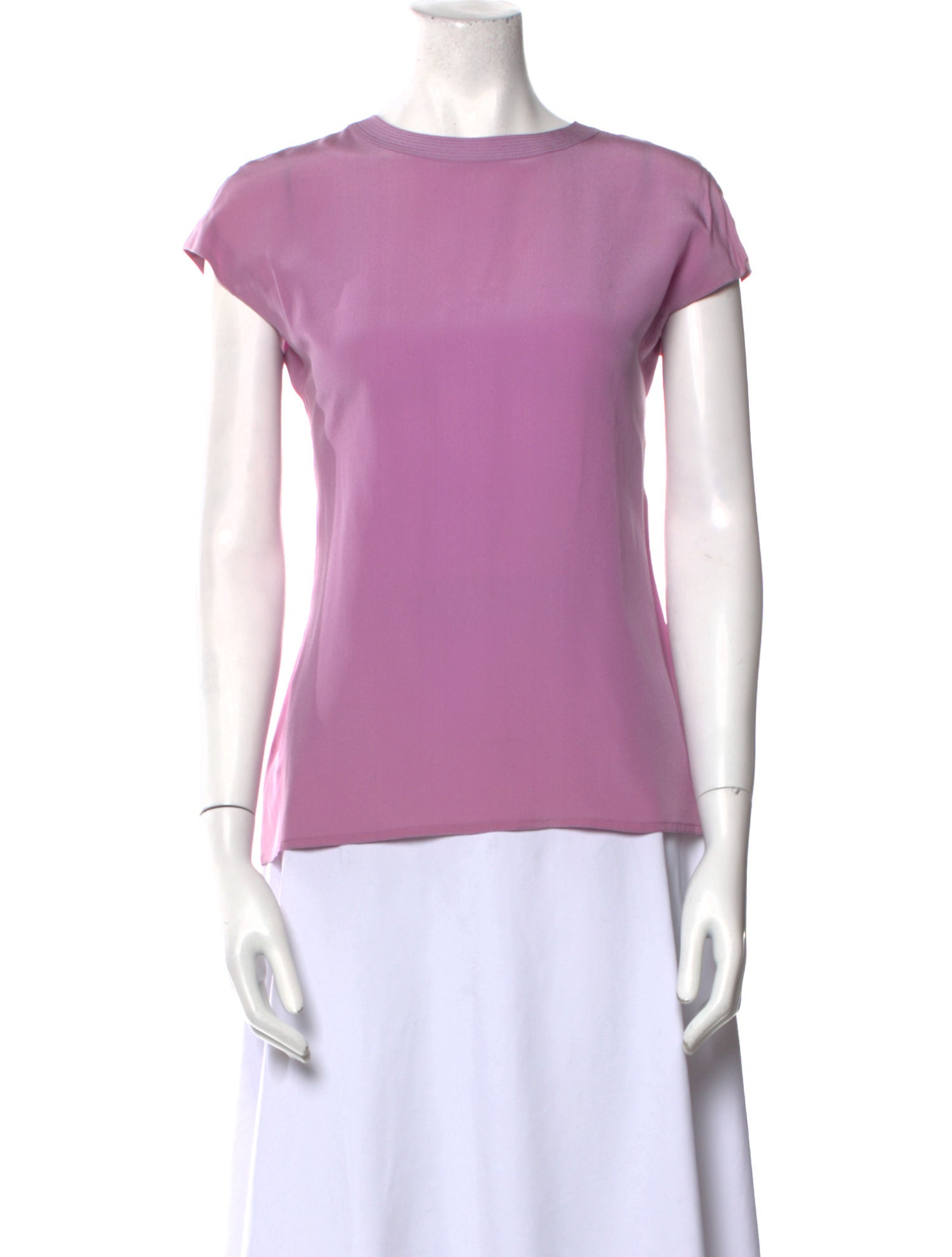 Istante by Versace Silk Bateau Neckline Top