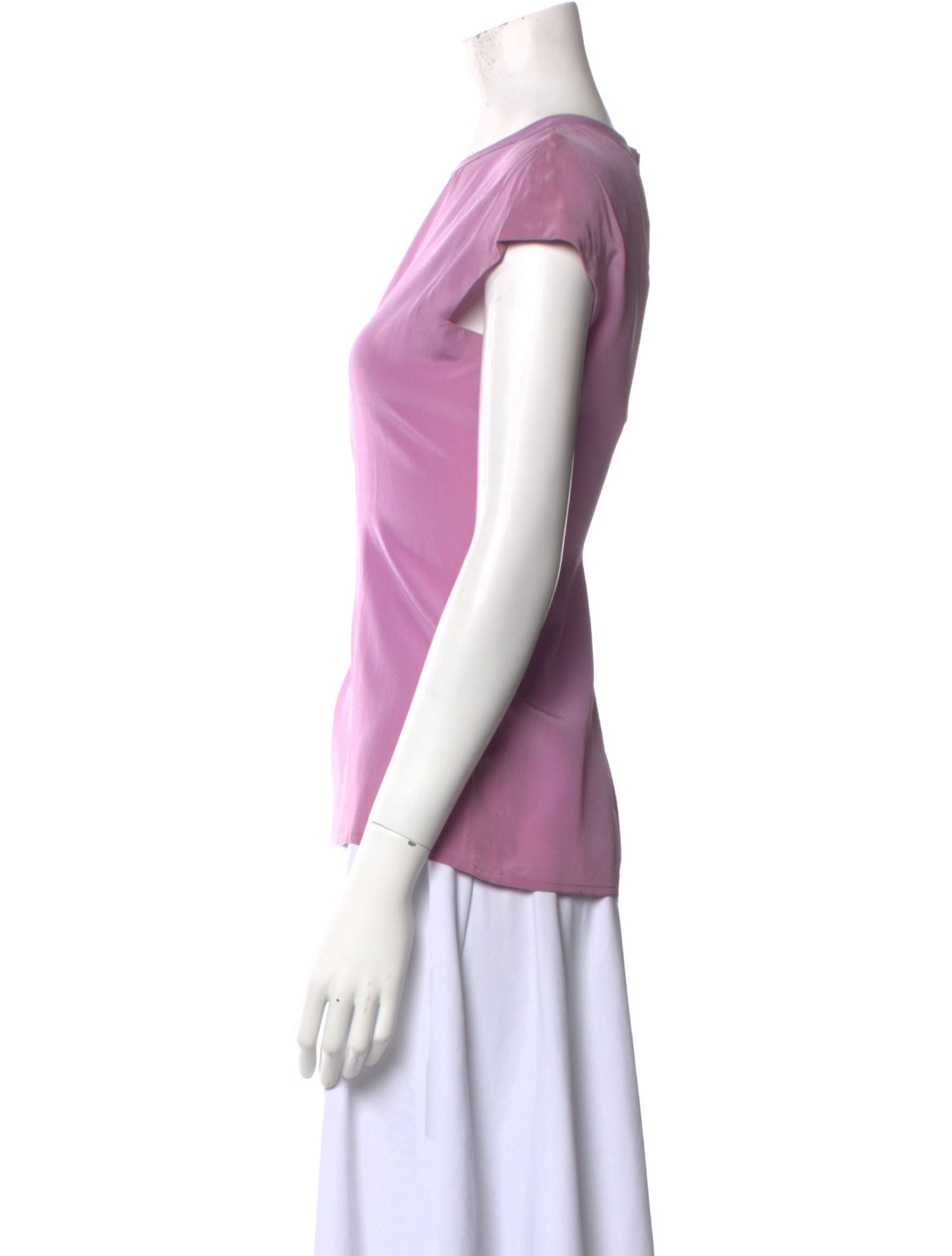 Istante by Versace Silk Bateau Neckline Top