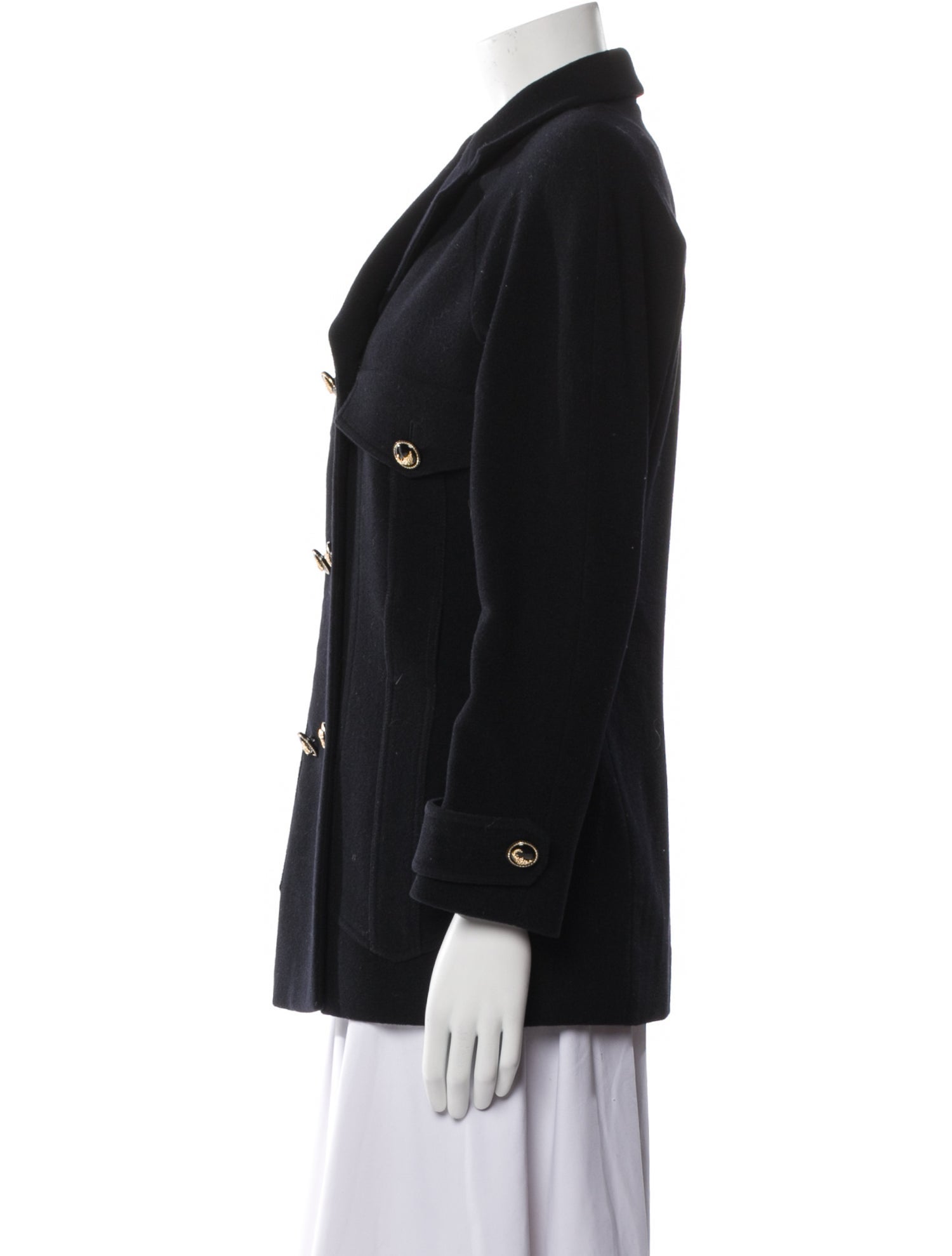 Istante by Versace Vintage Late 1990's - Early 2000's Peacoat