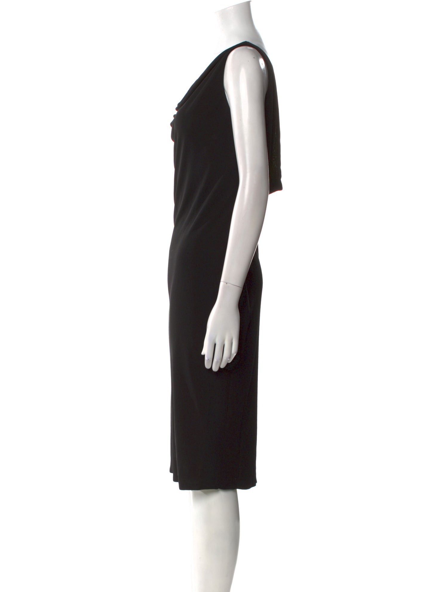 Istante by Versace Cowl Neck Midi Length Dress