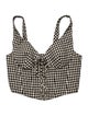 Istante by Versace Plaid Print Square Neckline Crop Top