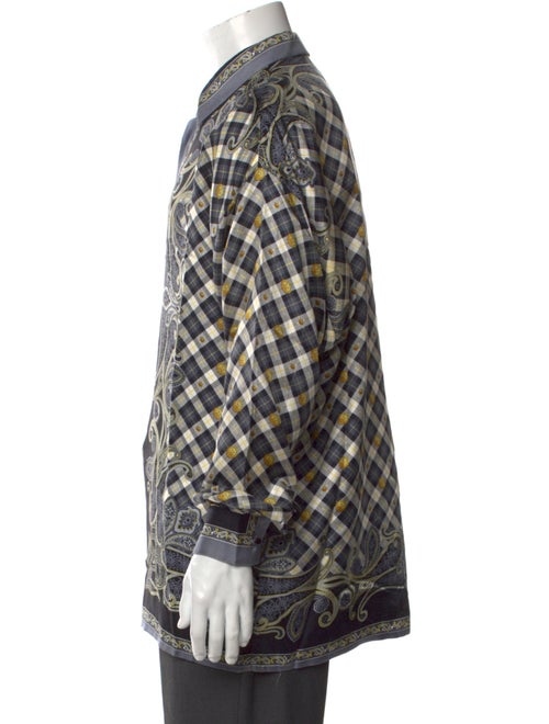 Istante by Versace Silk Paisley Print Shirt