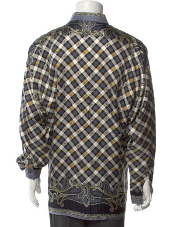 Istante by Versace Silk Paisley Print Shirt