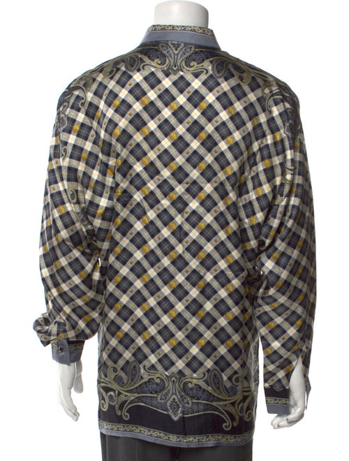 Istante by Versace Silk Paisley Print Shirt