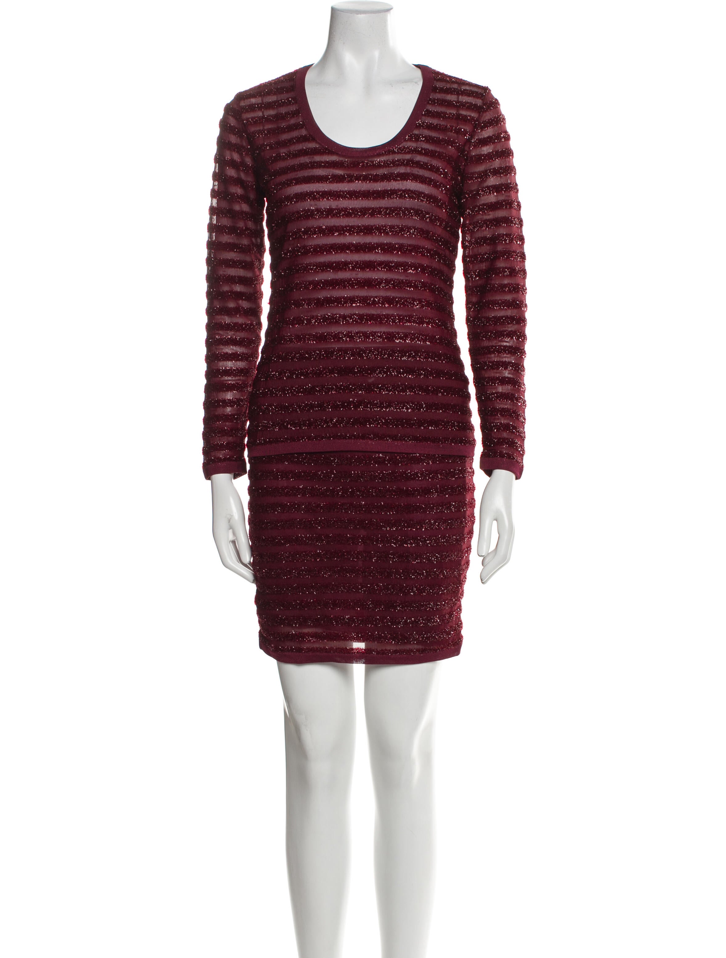 Istante by Versace Nylon Glitter Accents Skirt Set