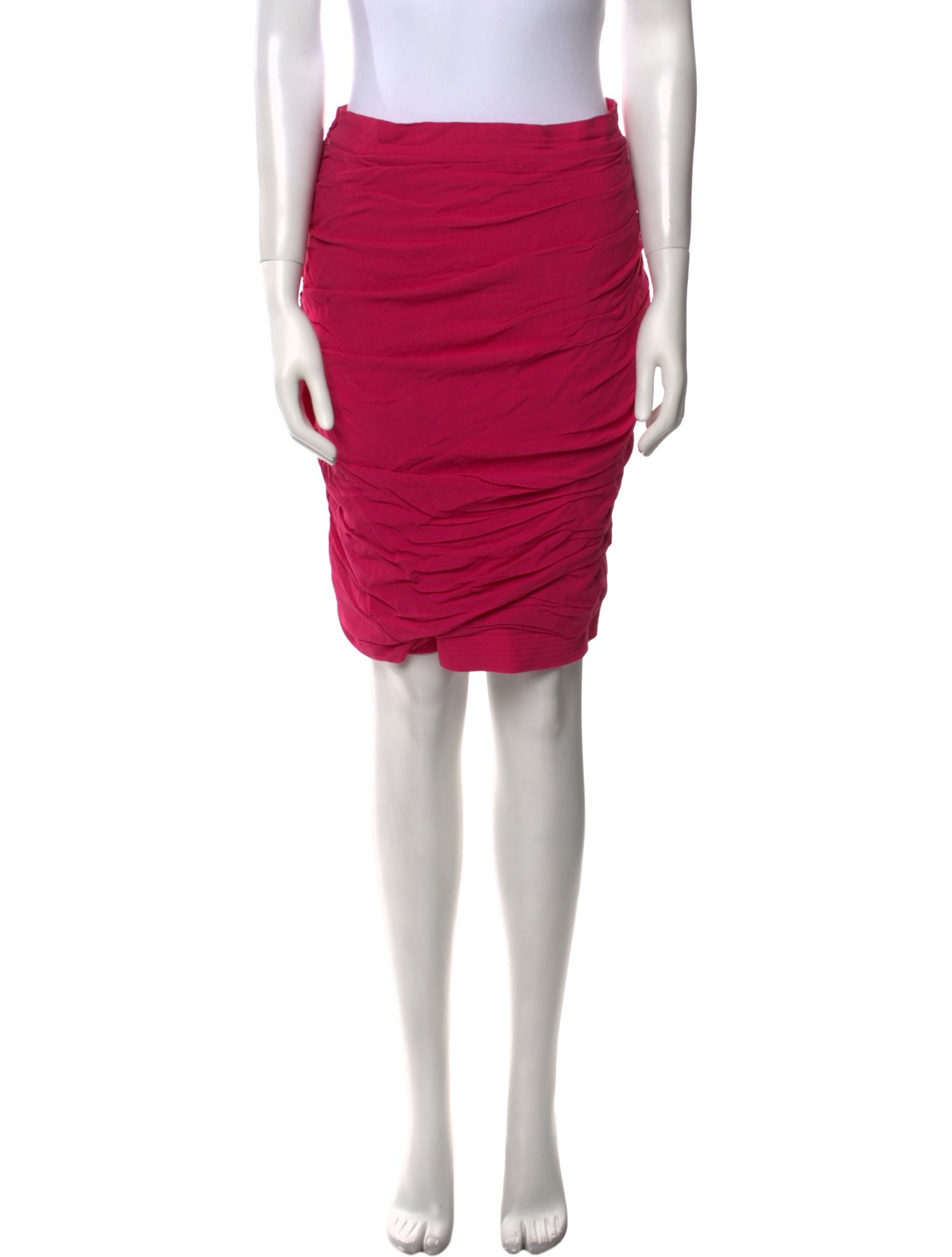Istante by Versace Pleated Accents Knee-Length Skirt