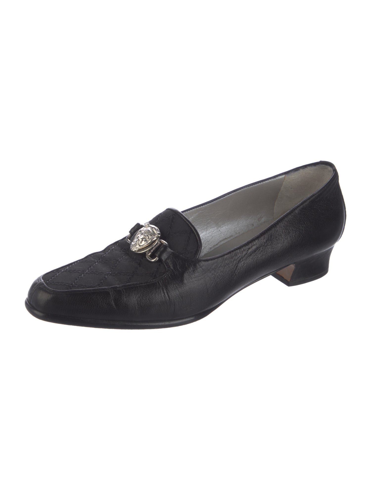 Istante by Versace Leather Loafers