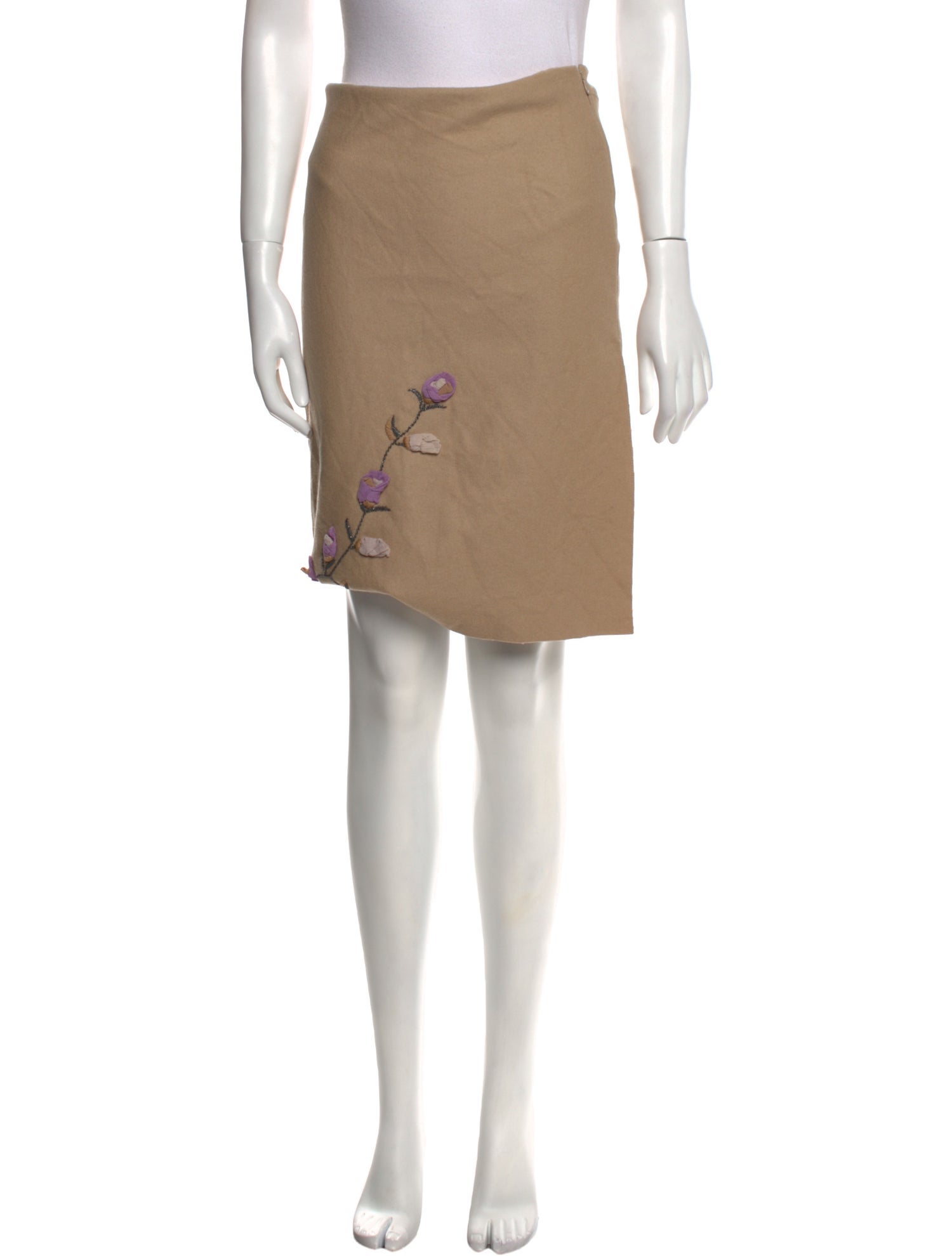 Istante by Versace Wool Knee-Length Skirt