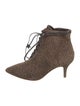 Isa Tapia Suede Animal Print Lace-Up Boots