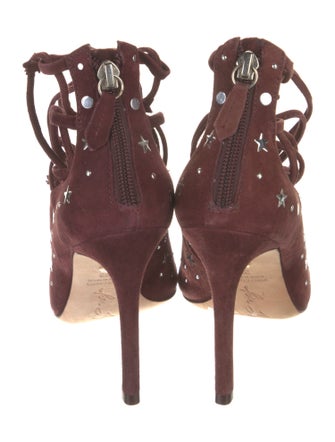 Isa Tapia Suede Studded Accents Pumps