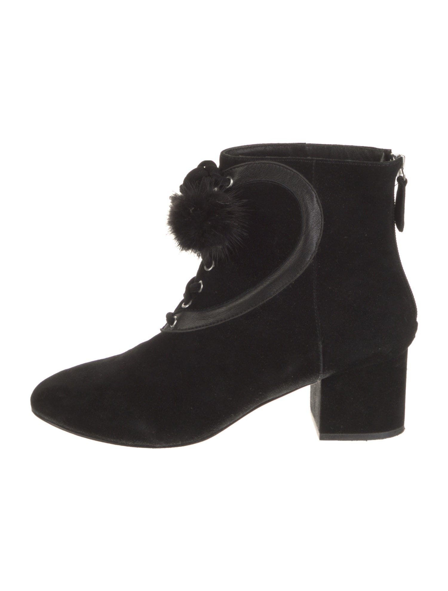 Isa Tapia Suede Leather Trim Embellishment Lace-Up Boots