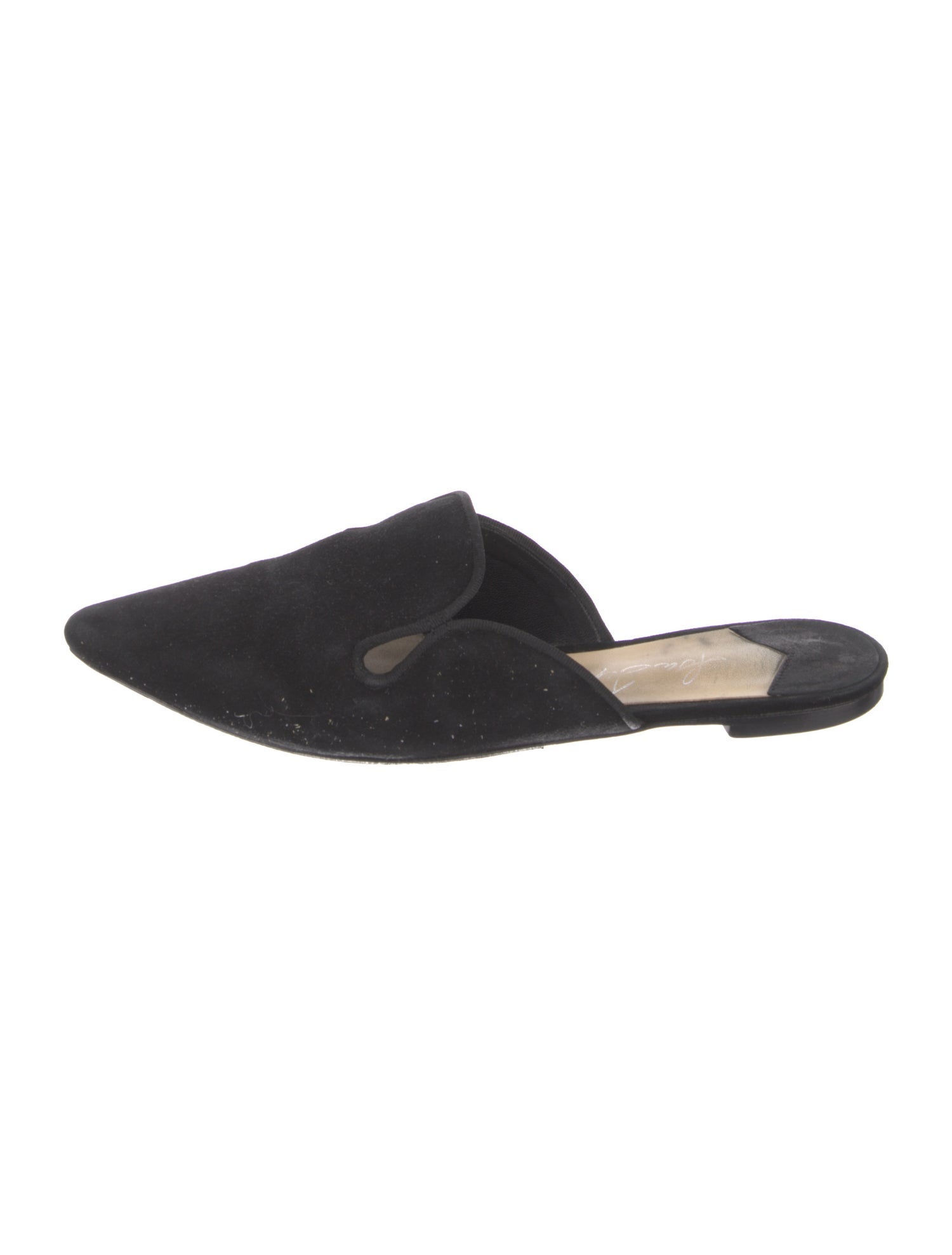 Isa Tapia Suede Grosgrain Trim Mules