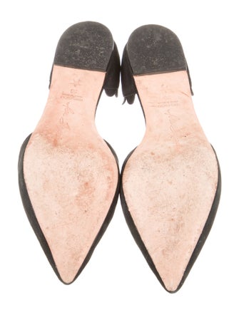 Isa Tapia Suede Scalloped Accent D'Orsay Flats