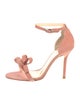 Isa Tapia Suede Bow Accents Sandals