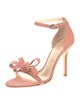 Isa Tapia Suede Bow Accents Sandals