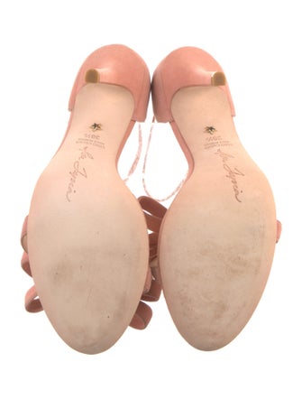 Isa Tapia Suede Bow Accents Sandals