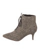 Isa Tapia Suede Animal Print Lace-Up Boots
