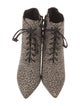 Isa Tapia Suede Animal Print Lace-Up Boots