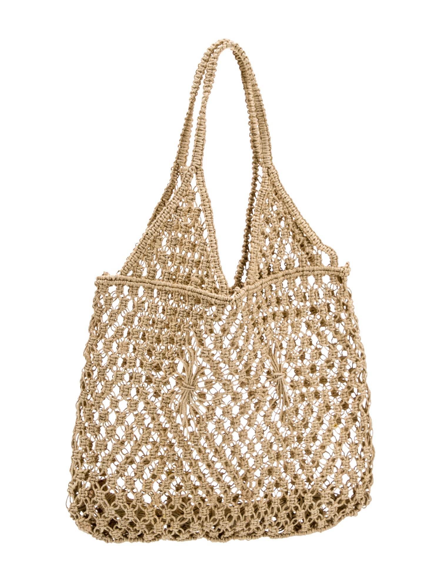 Isa Tapia Jute Shoulder Bag
