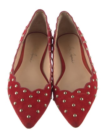 Isa Tapia Suede Printed Ballet Flats
