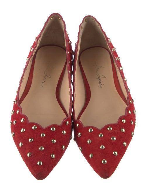 Isa Tapia Suede Printed Ballet Flats