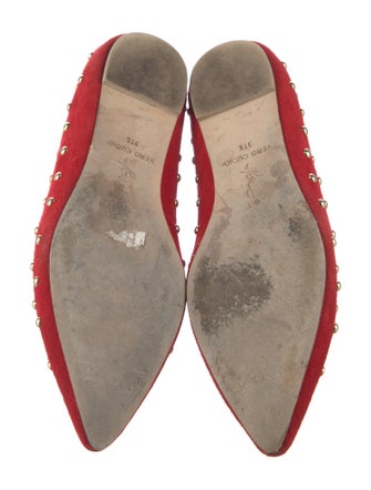 Isa Tapia Suede Printed Ballet Flats