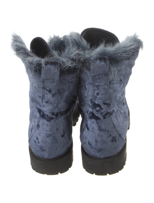 Isa Tapia Velvet Printed Combat Boots