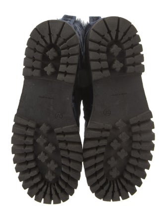 Isa Tapia Velvet Printed Combat Boots