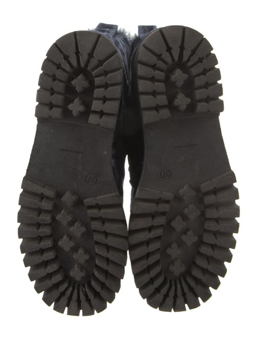 Isa Tapia Velvet Printed Combat Boots