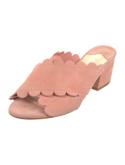 Isa Tapia Suede Scalloped Accent Slides
