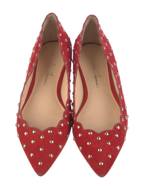 Isa Tapia Suede Studded Accents Ballet Flats