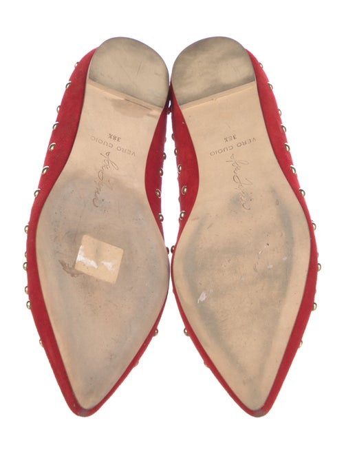 Isa Tapia Suede Studded Accents Ballet Flats