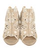 Isa Tapia Straw Embroidered Accent Sandals