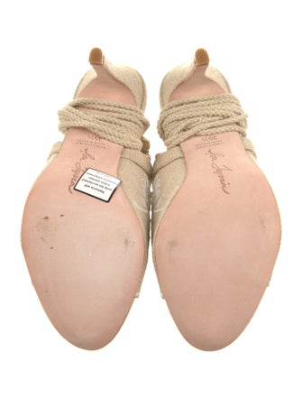 Isa Tapia Straw Embroidered Accent Sandals