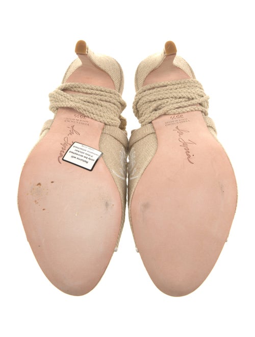 Isa Tapia Straw Embroidered Accent Sandals