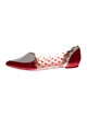 Isa Tapia Suede Polka Dot Print D'Orsay Flats