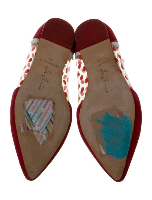 Isa Tapia Suede Polka Dot Print D'Orsay Flats