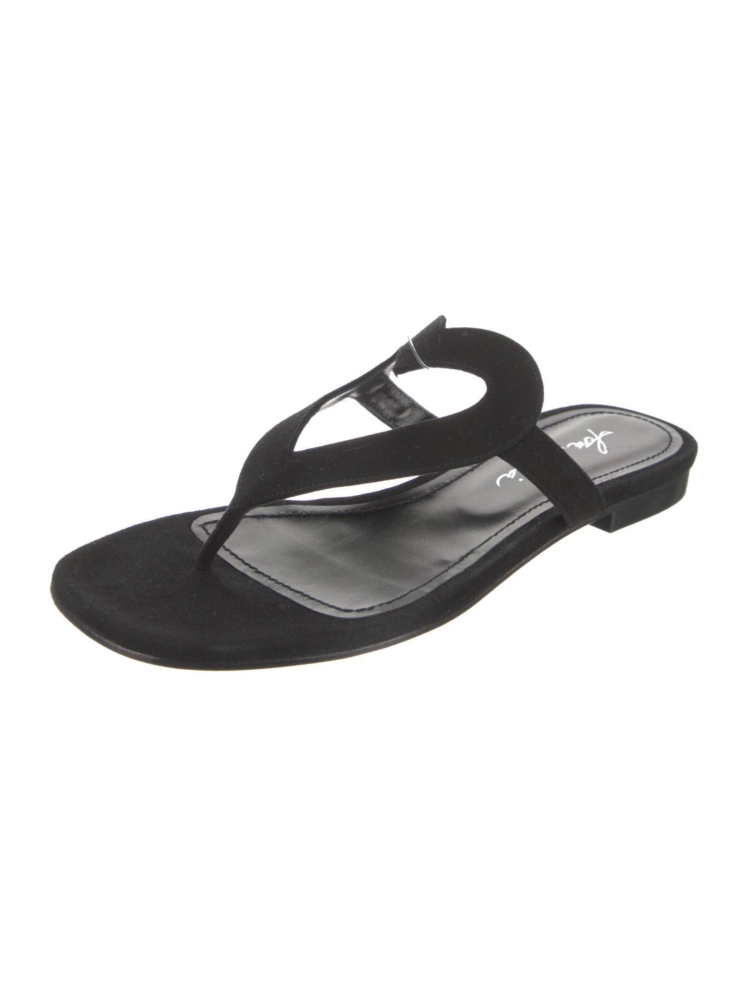 Isa Tapia Suede Flip Flops