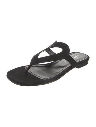 Isa Tapia Suede Flip Flops
