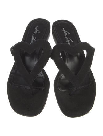Isa Tapia Suede Flip Flops