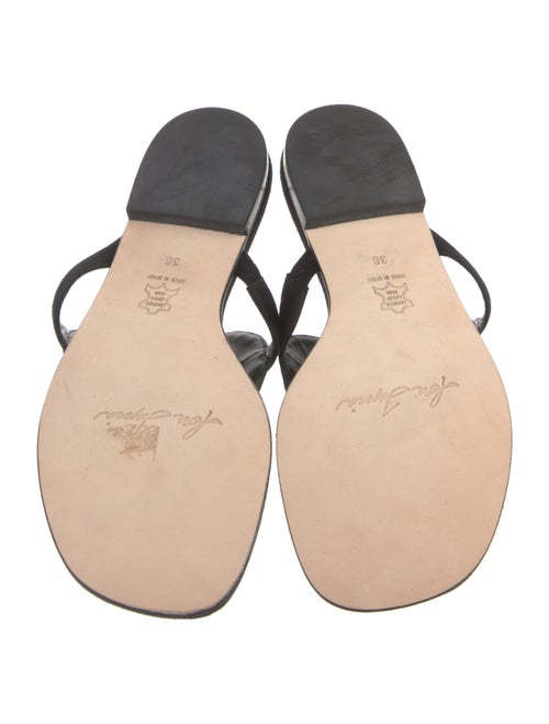 Isa Tapia Suede Flip Flops