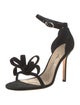 Isa Tapia Suede Bow Accents Sandals