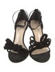 Isa Tapia Suede Bow Accents Sandals