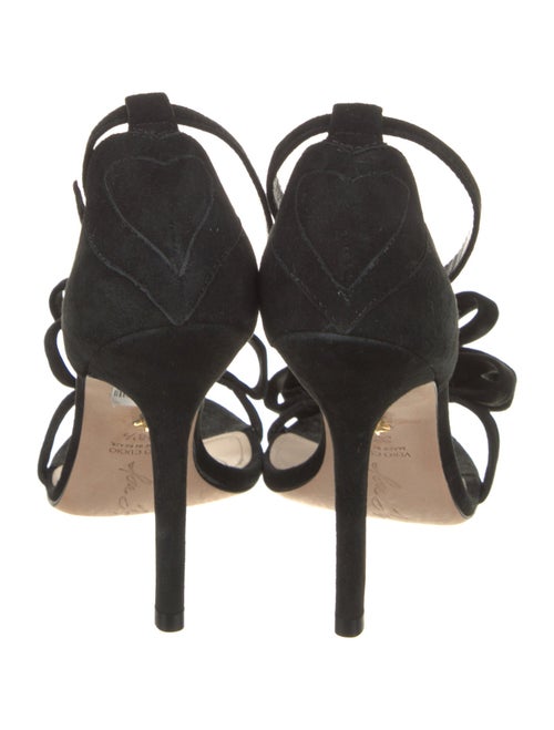 Isa Tapia Suede Bow Accents Sandals