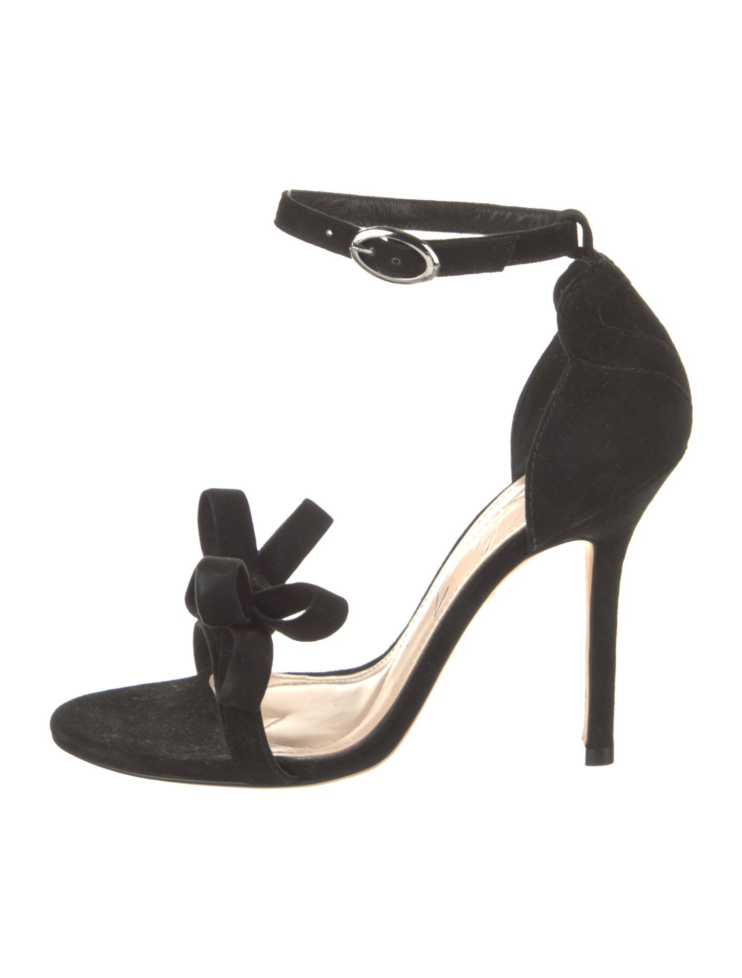 Isa Tapia Suede Bow Accents Sandals