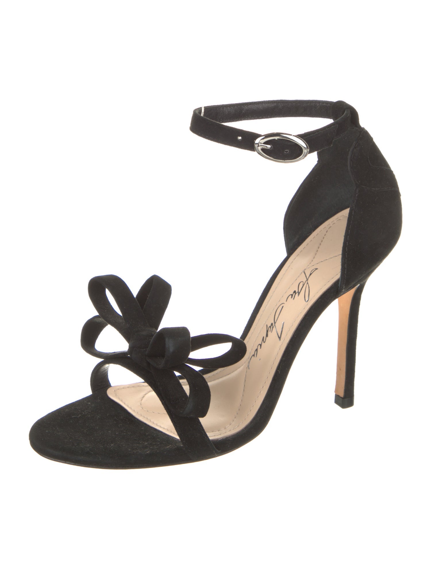 Isa Tapia Suede Bow Accents Sandals