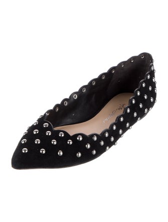 Isa Tapia Suede Printed Ballet Flats